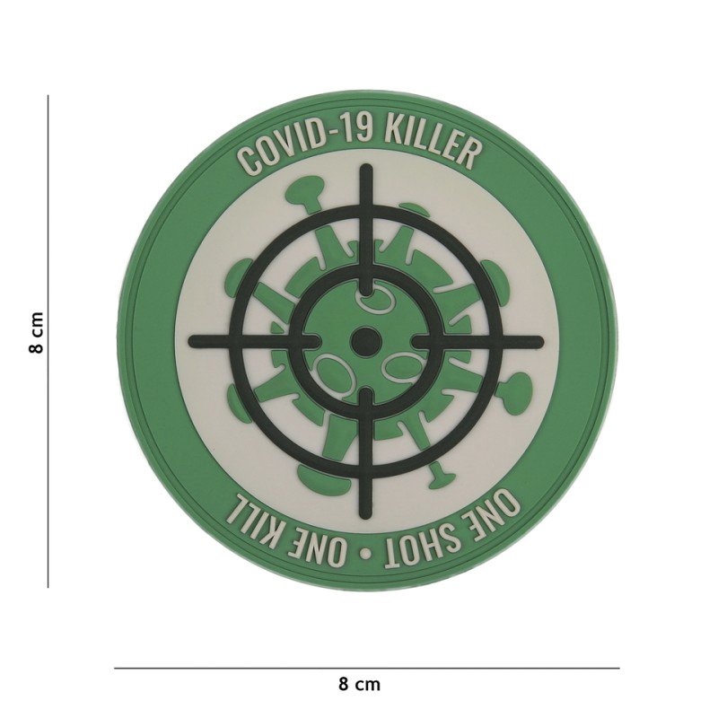 Embleem 3D PVC Covid-19 killer one shot #6103 Embleem 3D PVC Covid-19 killer one shot #6103