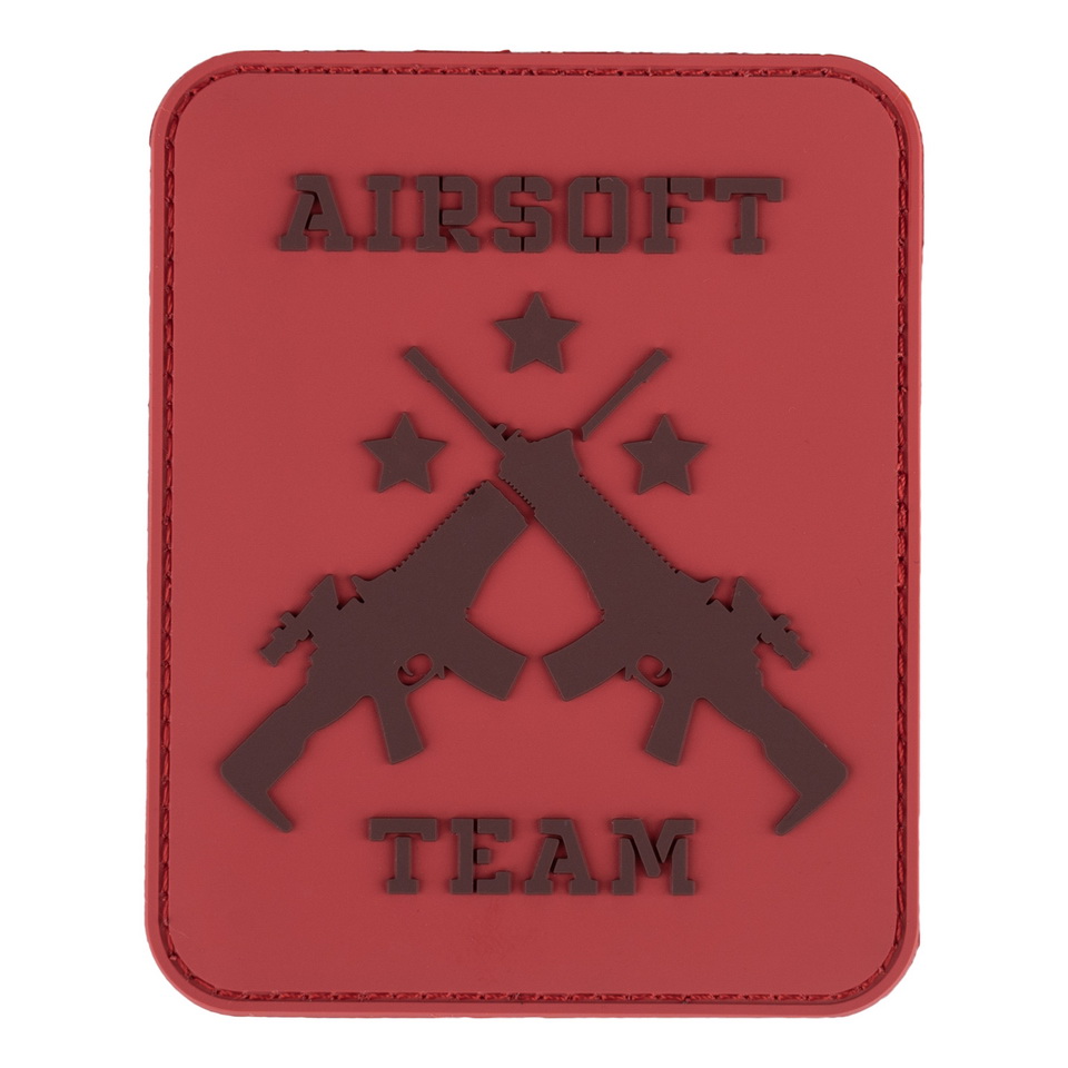 Embleem 3D PVC Airsoft team rood #23020