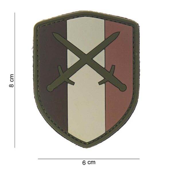 Embleem 3D PVC schild België desert zwaard #10005