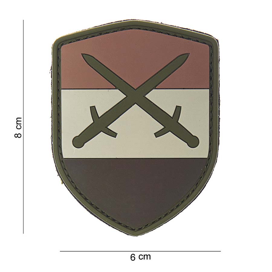 Embleem 3D PVC schild Nederland desert zwaard #10006