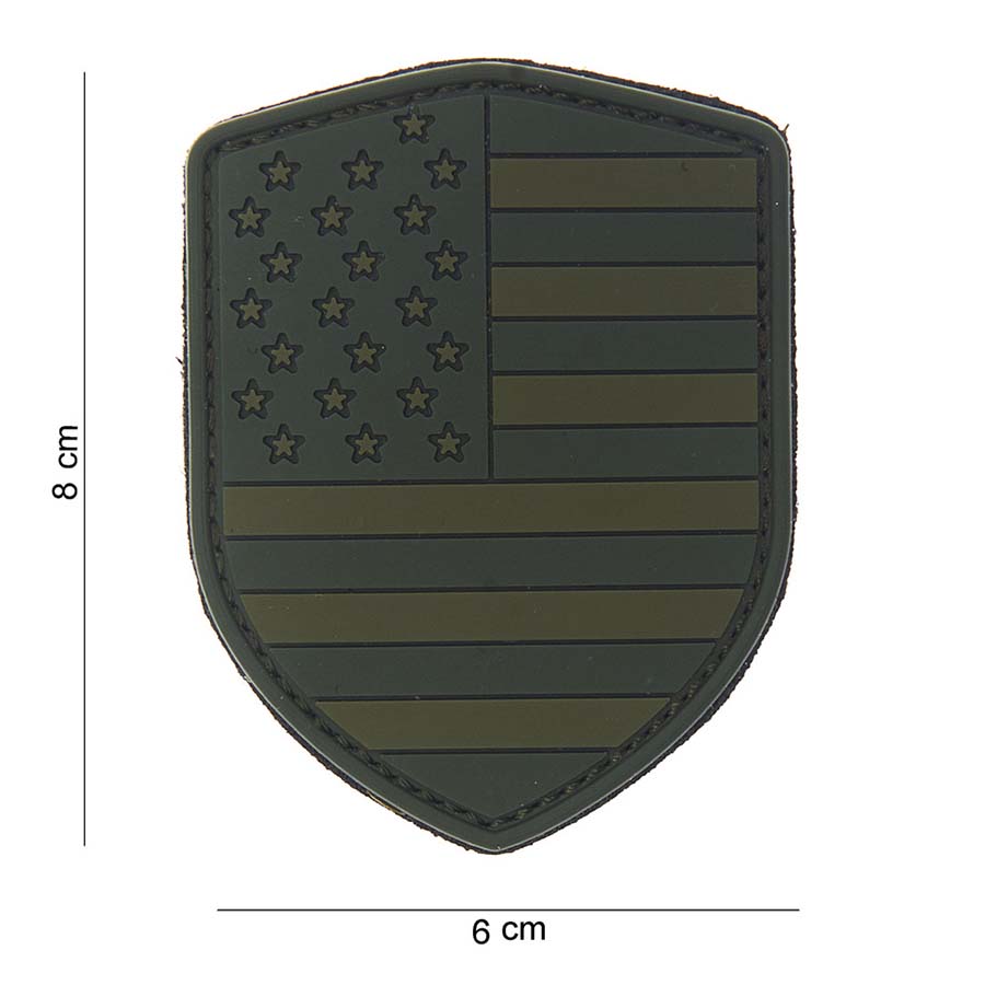 Embleem 3D PVC schild USA groen #10013