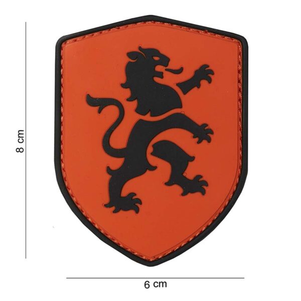 Embleem 3D PVC schild Hollandse leeuw oranje #10026