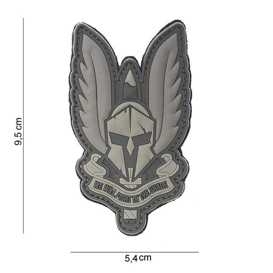 Embleem 3D PVC Spartan grijs #10098