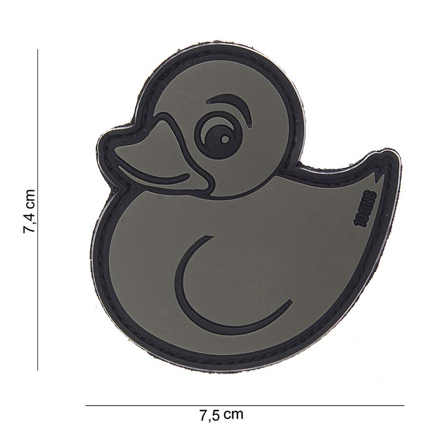 Embleem 3D PVC Rubber Duck grijs #10043
