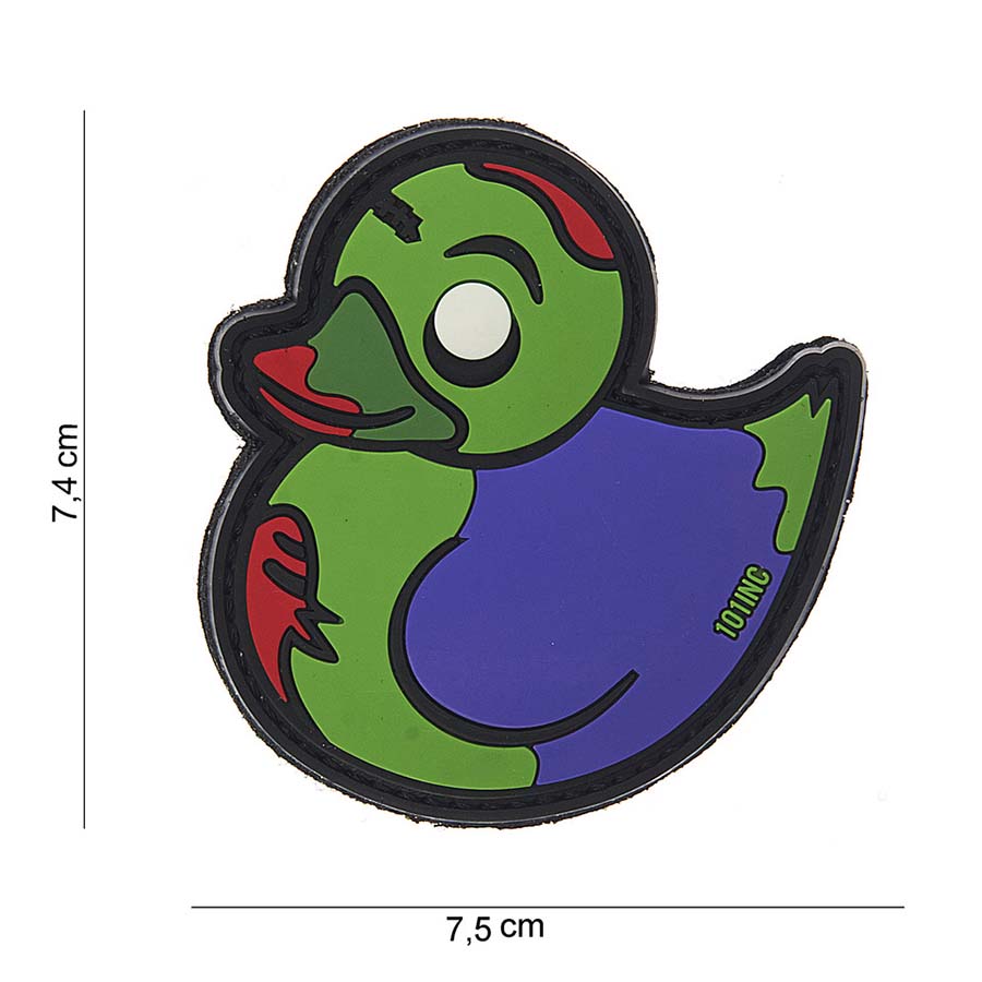 Embleem 3D PVC Zombie Duck groen/paars #10052