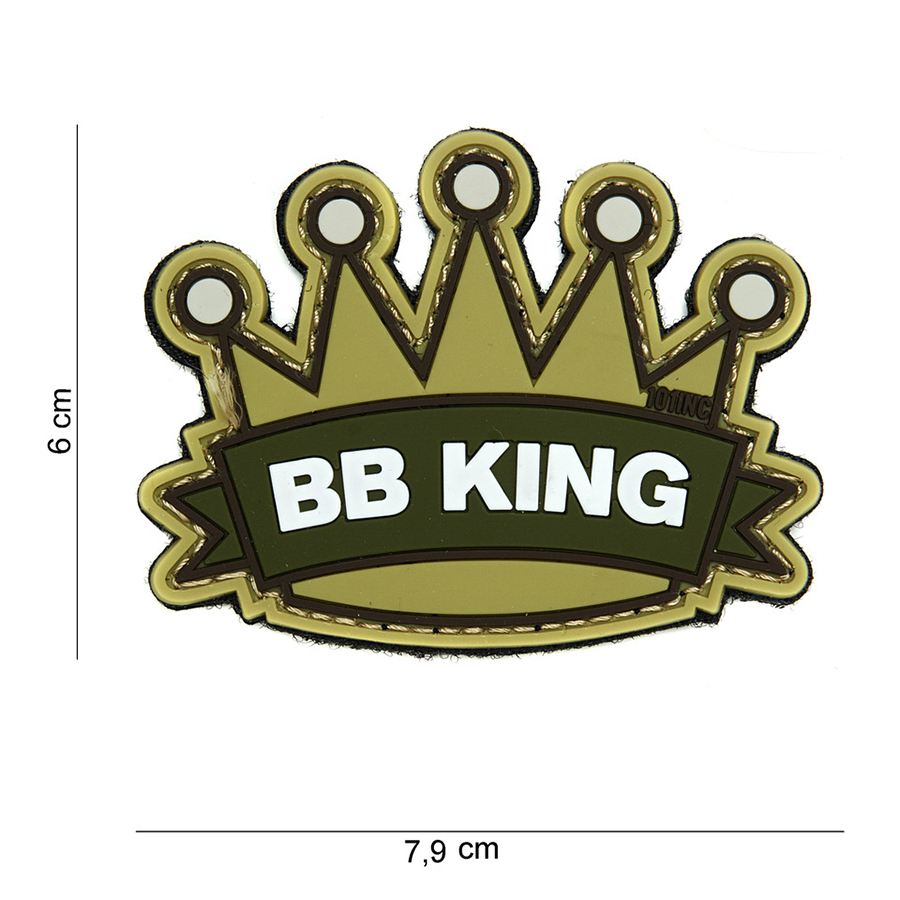Embleem 3D PVC BB king khaki #14034