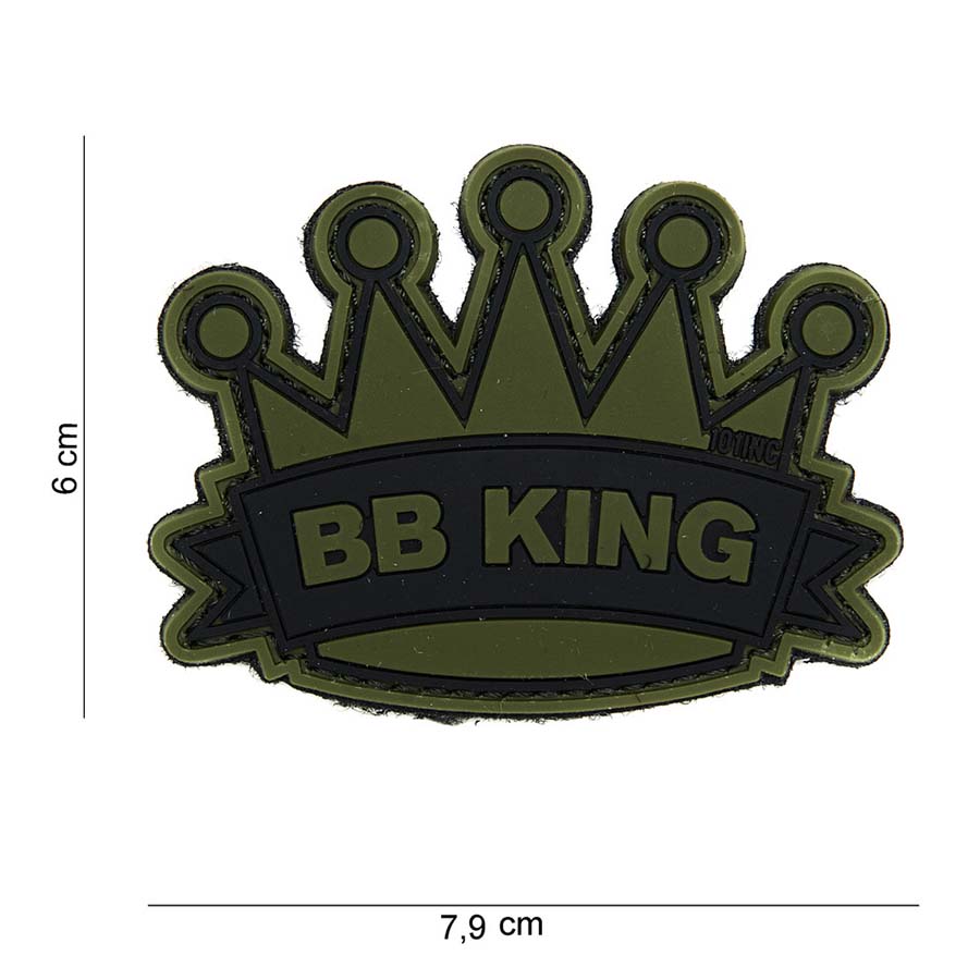 Embleem 3D PVC BB king groen #14033