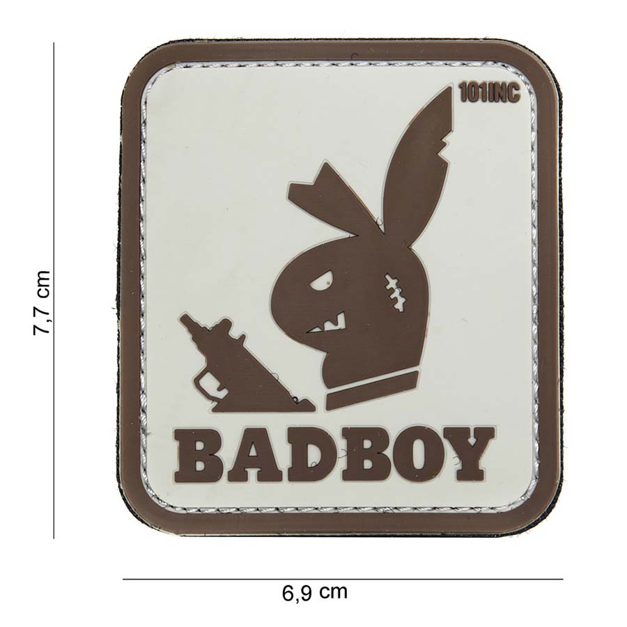 Embleem 3D PVC Badboy beige #14044