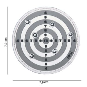 Embleem 3D PVC Target grijs #14035