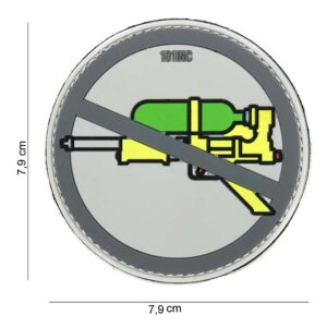 Embleem 3D PVC Super soaker grijs #14054