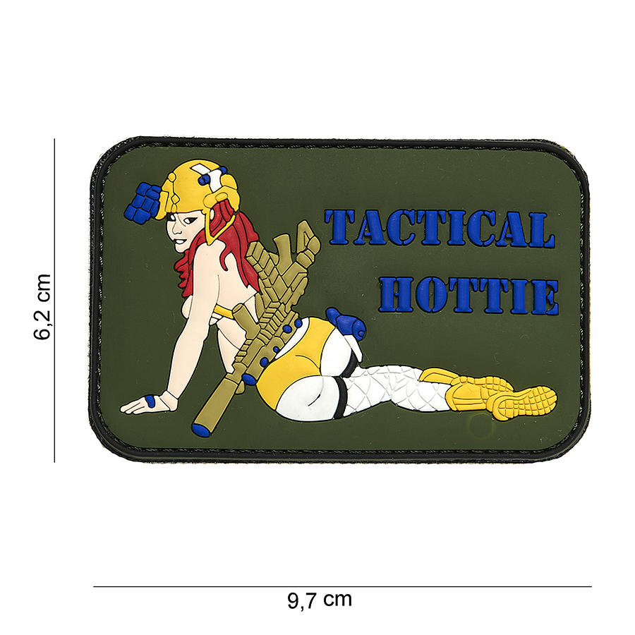 Embleem 3D PVC tactical hottie groen #15044