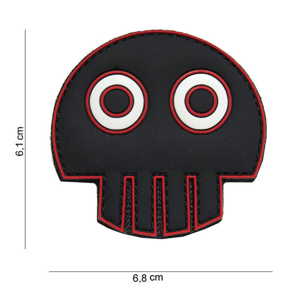 Embleem 3D PVC Big eye skull #11154