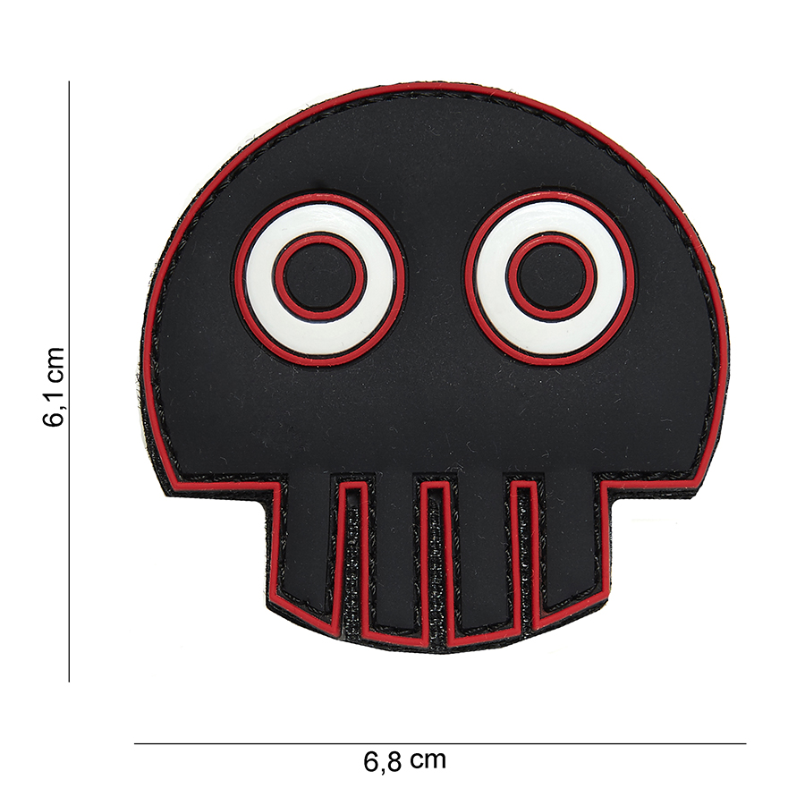 Embleem 3D PVC Big eye skull #11154