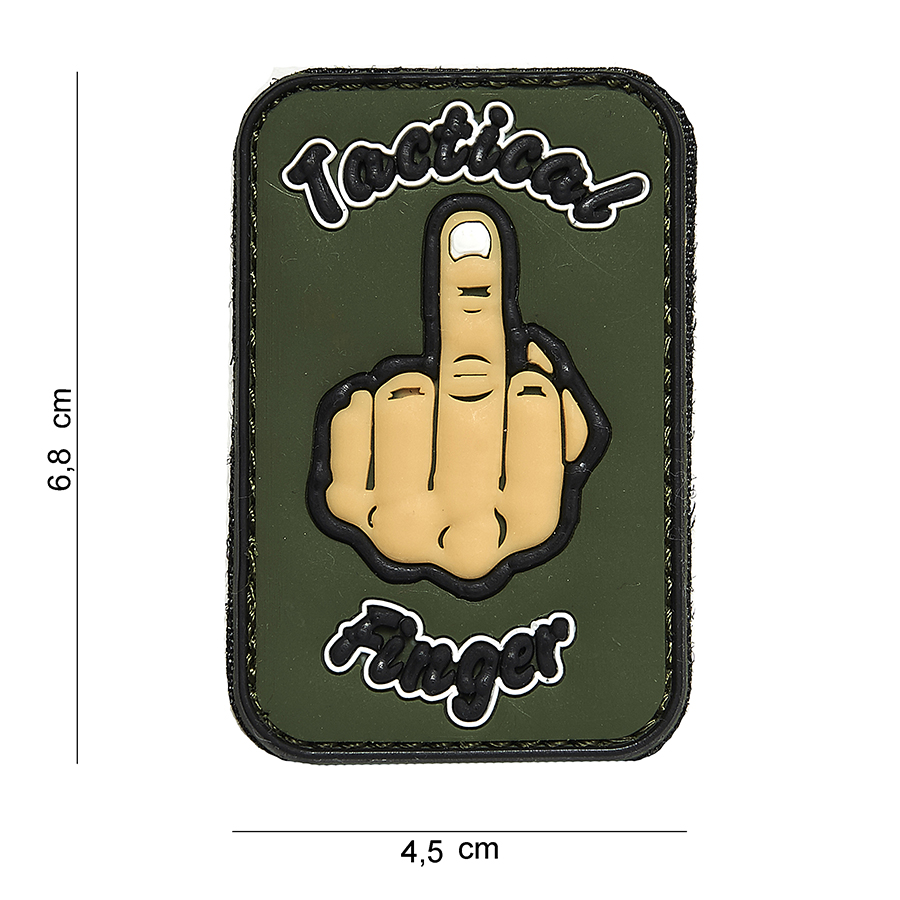 Embleem 3D PVC Tactical finger groen #11155