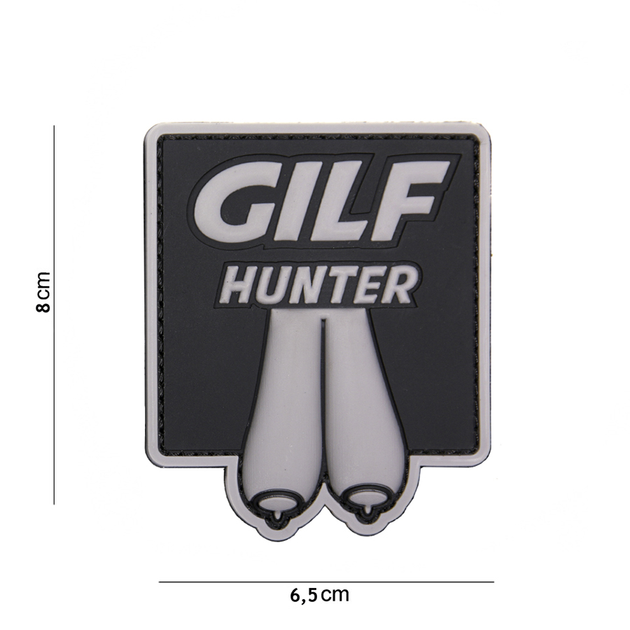Embleem 3D PVC Gilf Hunter zwart #16064
