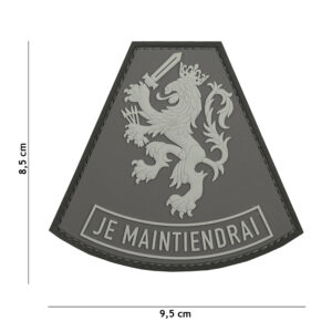 Embleem 3D PVC Je Maintiendrai grijs #1094