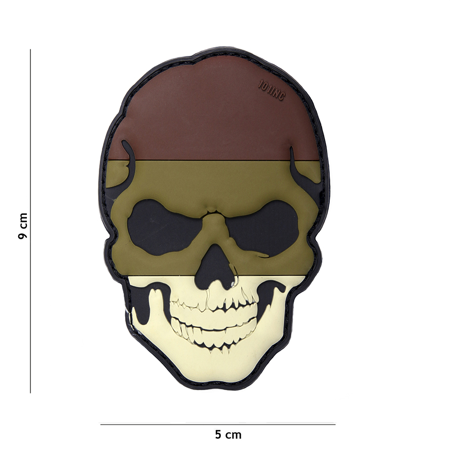 Embleem 3D PVC skull Duitsland camo #16008