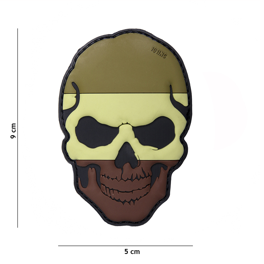 Embleem 3D PVC skull Nederland camo #16023