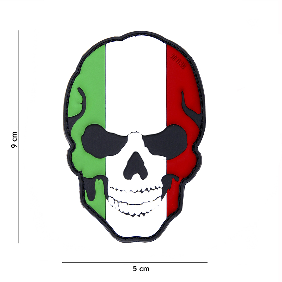 Embleem 3D PVC skull Italië #16020