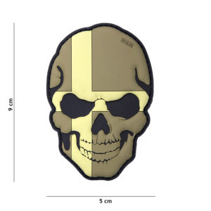 Embleem 3D PVC skull Zweden subdued #16028