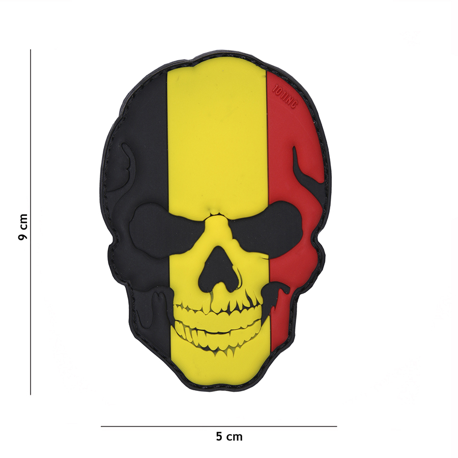 Embleem 3D PVC skull België #17001