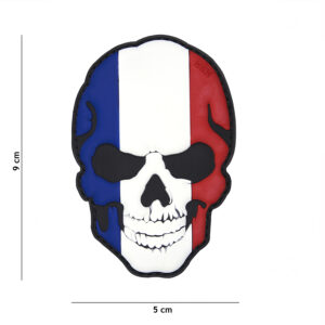 Embleem 3D PVC skull Frankrijk #16003