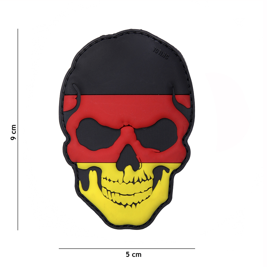 Embleem 3D PVC skull Duitsland #16006