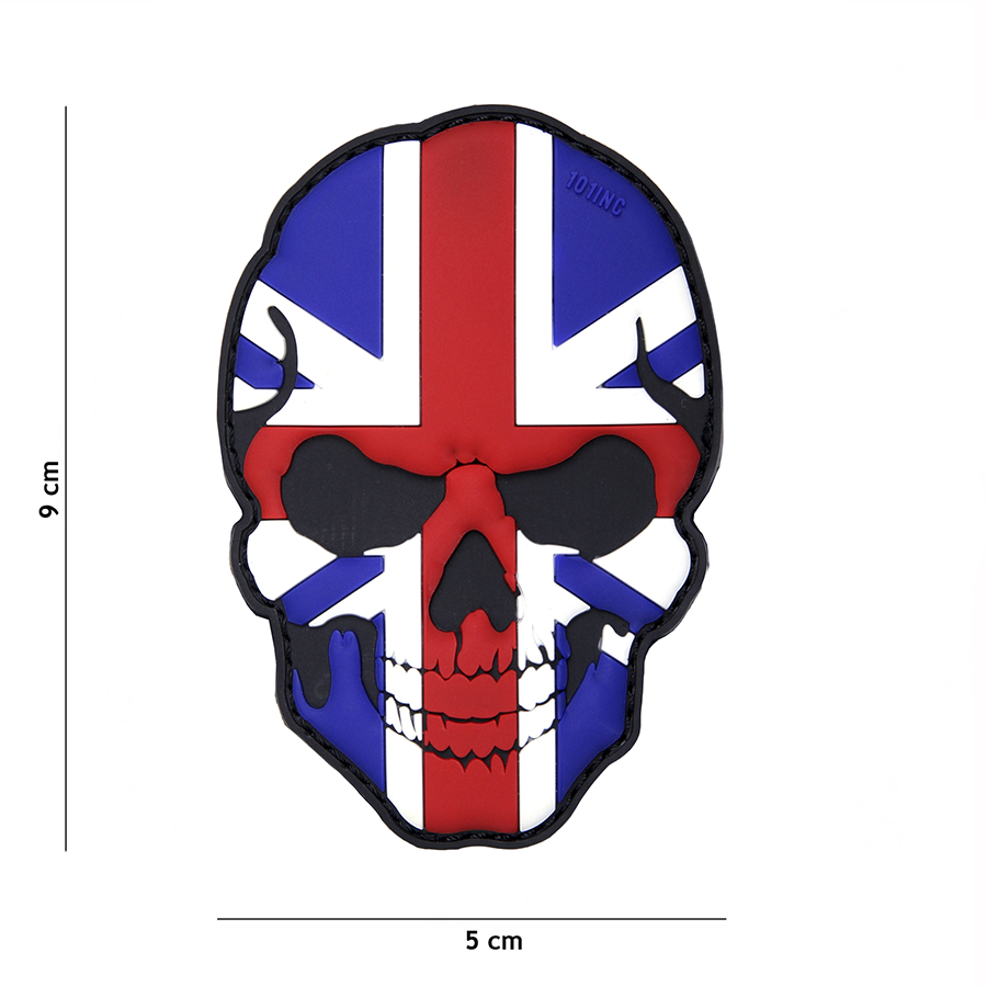 Embleem 3D PVC skull United Kingdom #16040