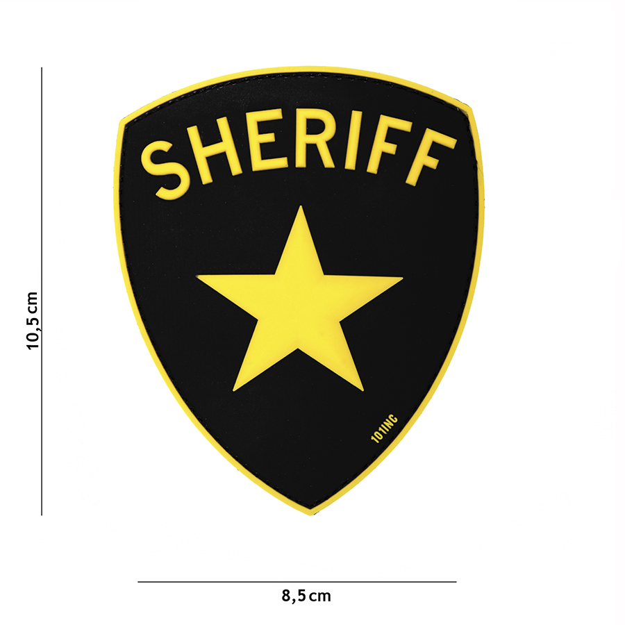 Embleem 3D PVC Sheriff geel #18041