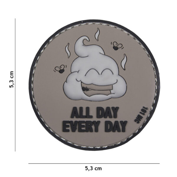 Embleem 3D PVC All Day Every Day grijs #17073