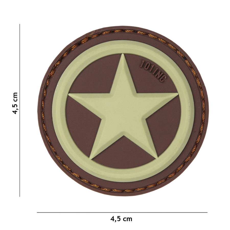 Embleem 3D PVC USA star coyote #18062 Embleem 3D PVC USA star coyote #18062