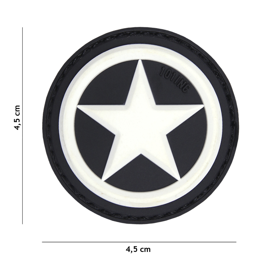 Embleem 3D PVC USA star wit #18061