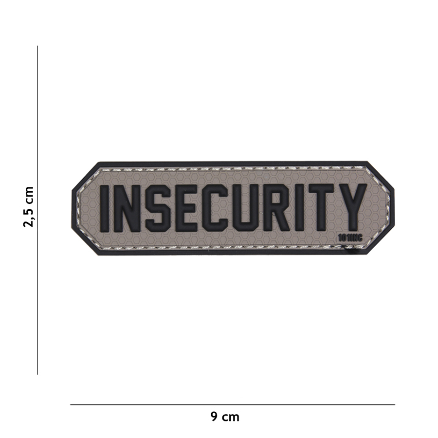 Embleem 3D PVC Insecurity grijs #18003