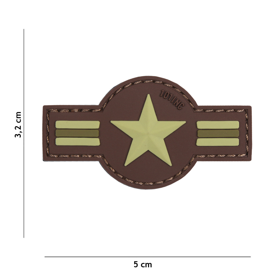 Embleem 3D PVC U.S. Air Force bruin #18077