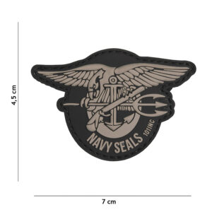 Embleem 3D PVC Navy Seals grijs #18023