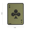 Embleem 3D PVC klaver aas groen #19009