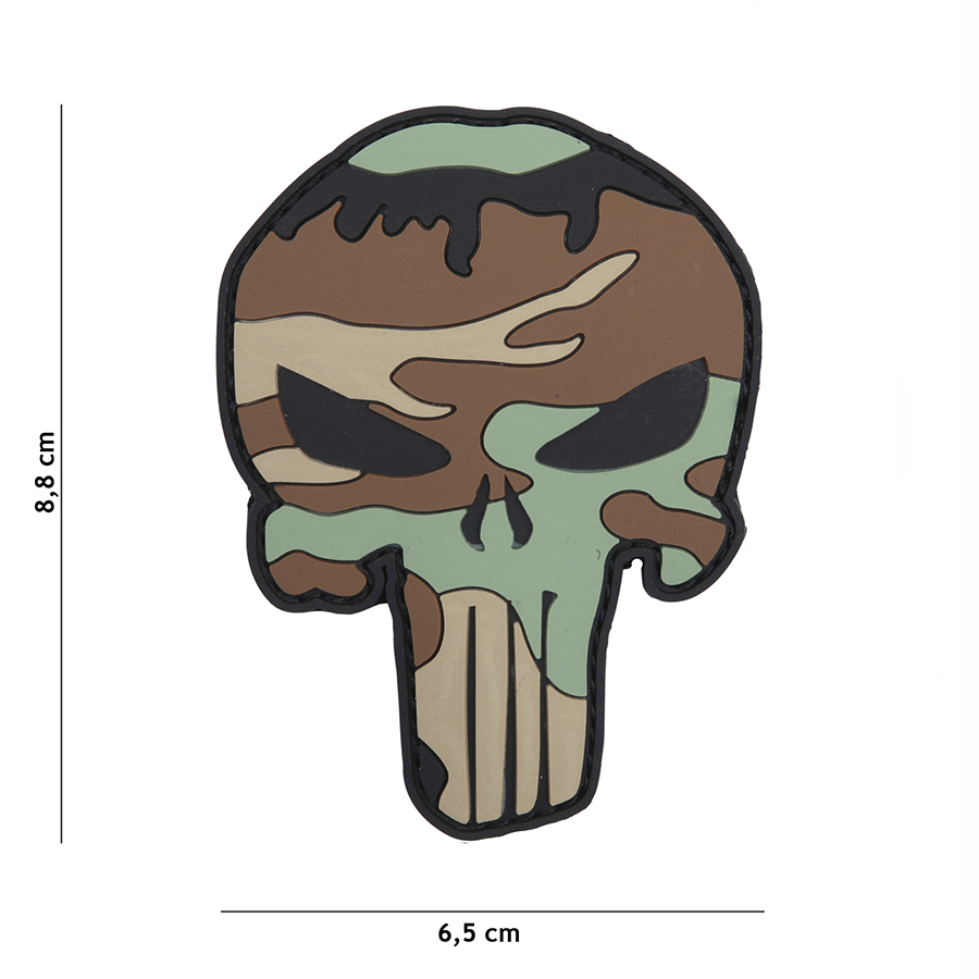 Embleem 3D PVC Punisher woodland #19056