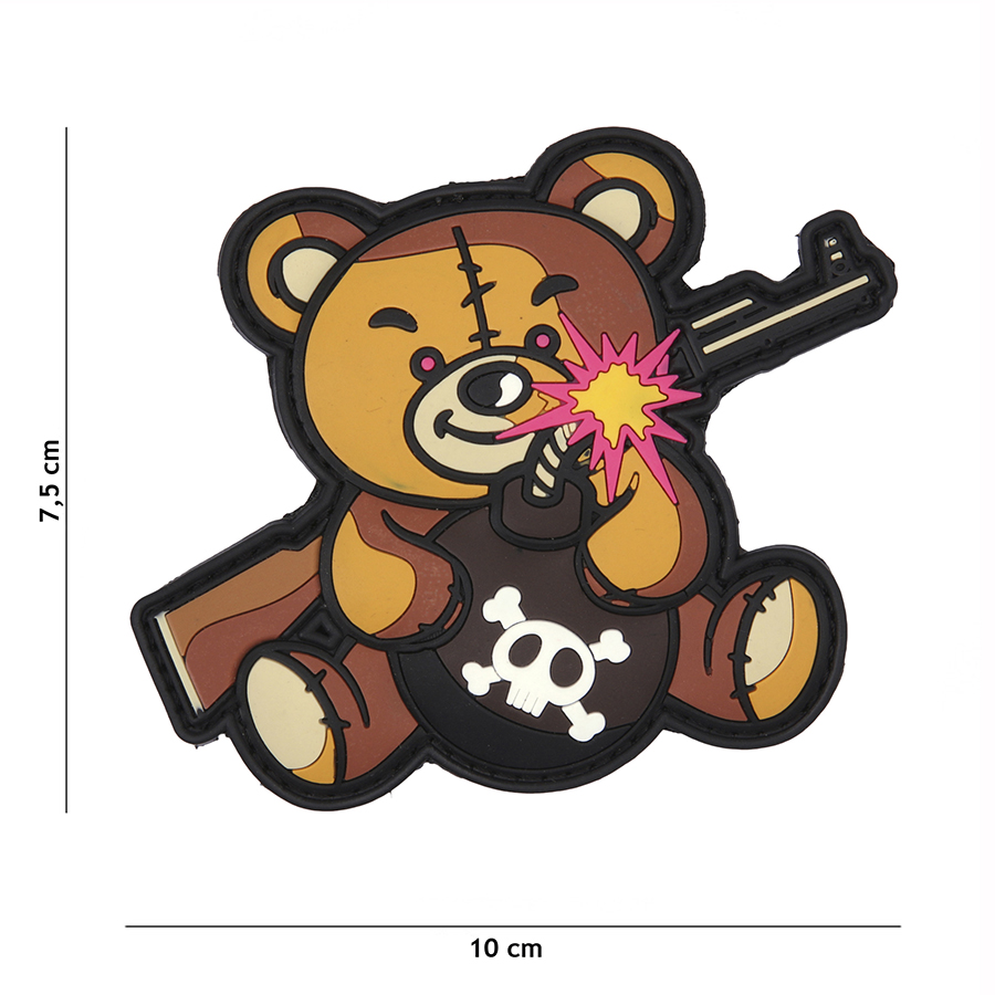 Embleem 3D PVC Terreur Teddy bruin #9013