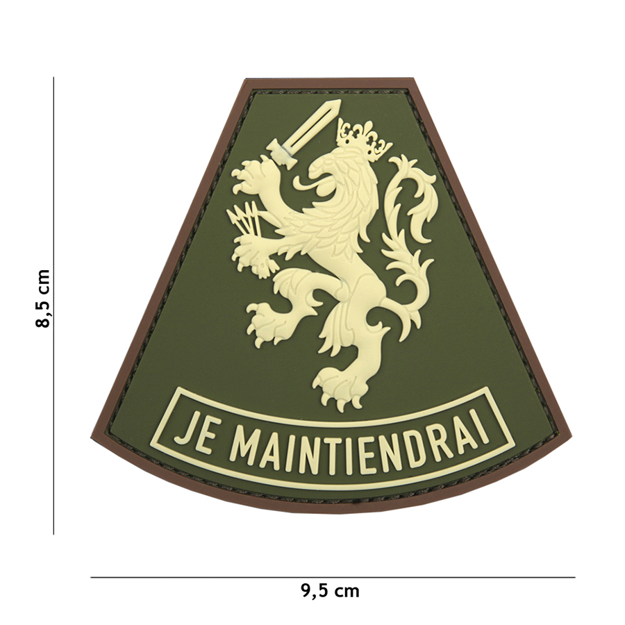 Embleem 3D PVC Je Maintiendrai  groen #2108