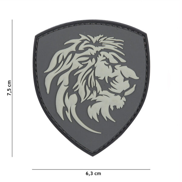 Embleem 3D PVC Nederlandse leeuw grijs #1096