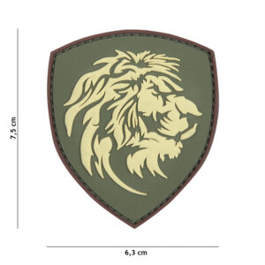 Embleem 3D PVC Nederlandse leeuw groen #1097