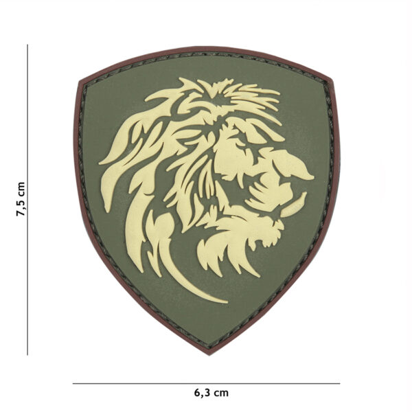 Embleem 3D PVC Nederlandse leeuw groen #1097