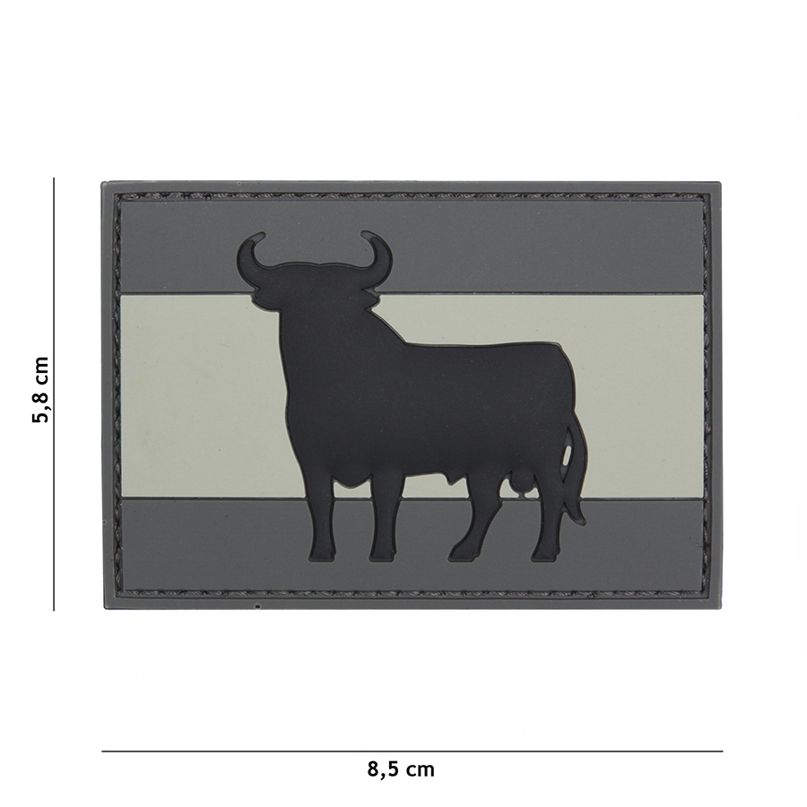Embleem 3D PVC Spaanse stier grijs #2073