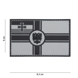Embleem 3D PVC Duitse Empire vlag grijs #2074