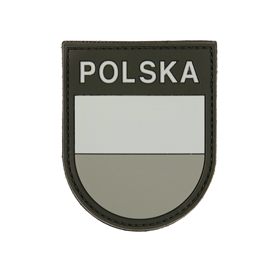 Embleem 3D PVC Polska grijs #2105