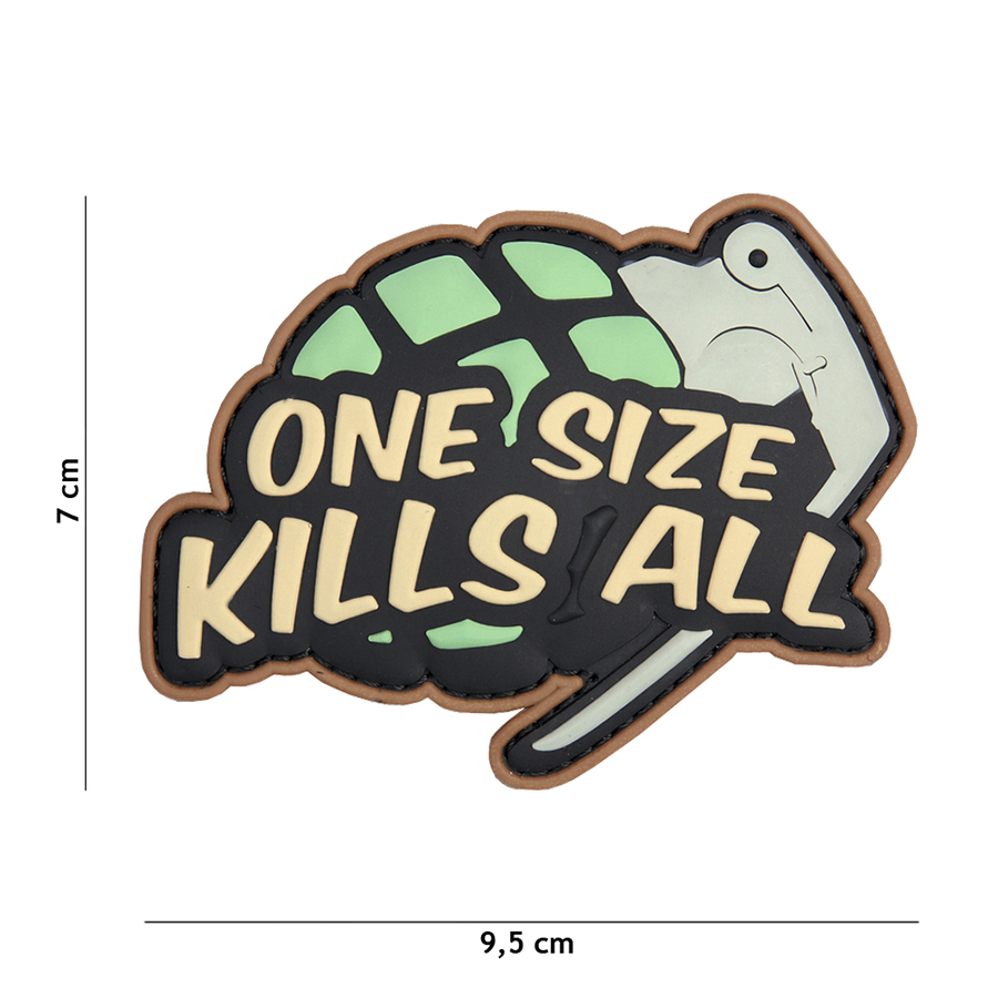Embleem 3D PVC One size kills all #2095