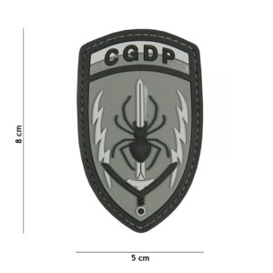 Embleem 3D PVC CQDP grijs #2057