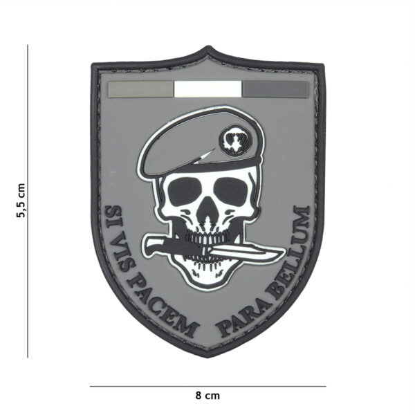 Embleem 3D PVC SI VIS Pacem grijs #1106