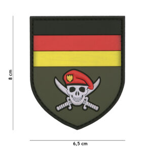 Embleem 3D PVC Duitse Commando skull #2068