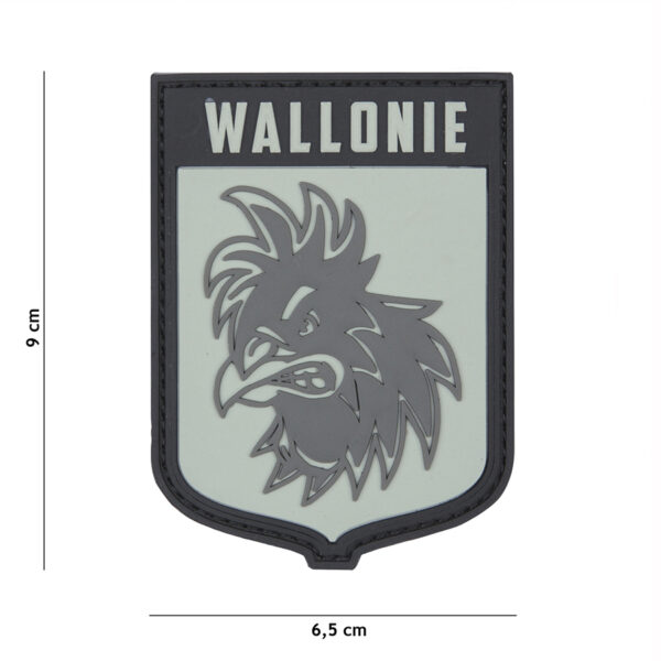 Embleem 3D PVC Wallonie grijs #2097